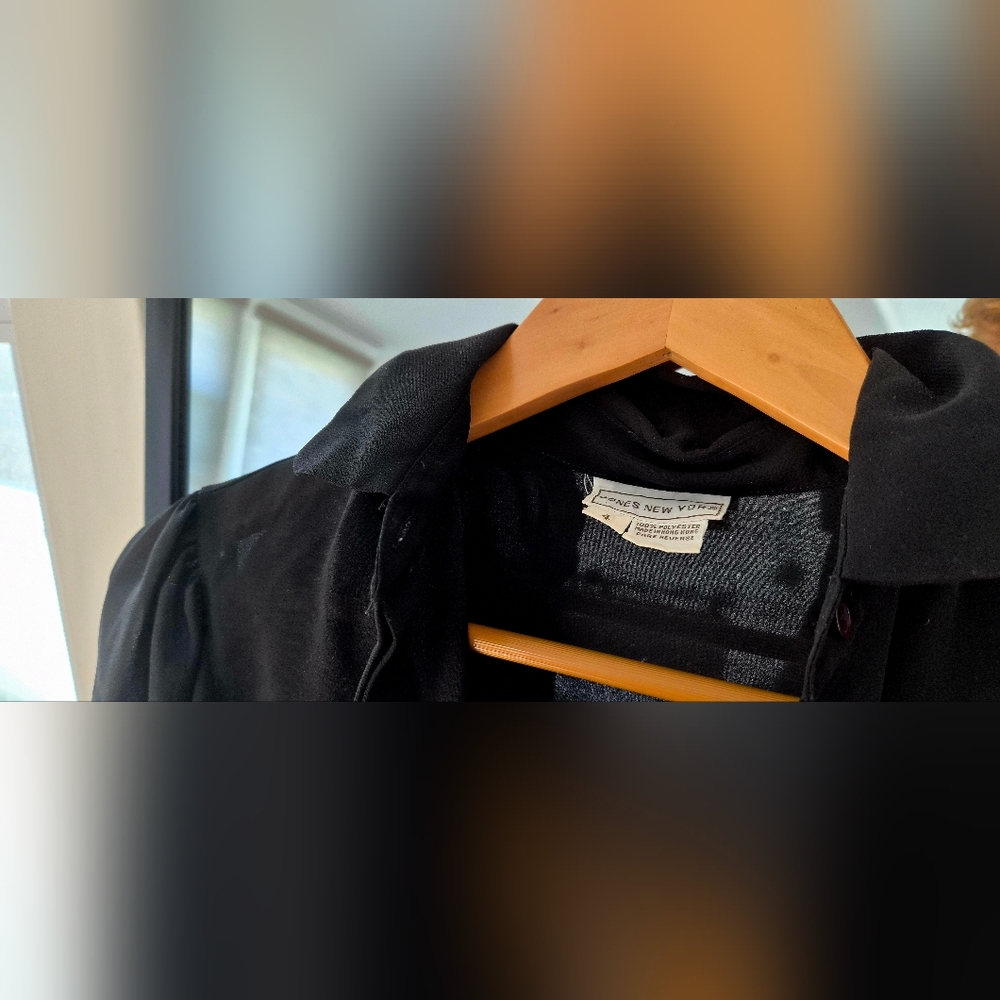 Jones New York Sheer Black Top